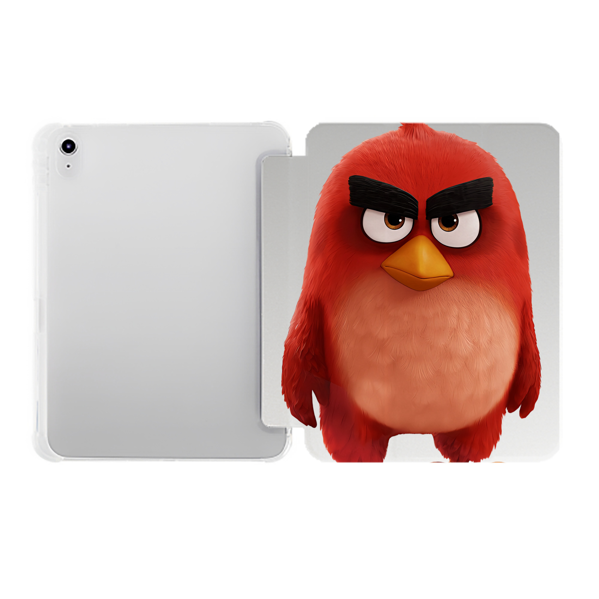 （画像用） Angry Birds アングリーバード IPad ケース ペン収納付き 三つ折りスタンド PUレザー×シリコン 対応機種9.5/10.5/10.9インチ